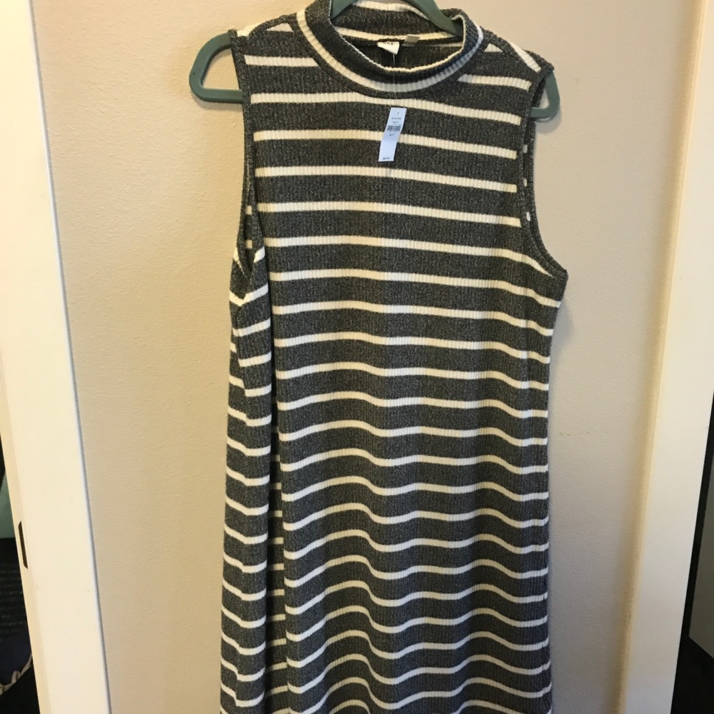NWT GAP SLEEVELESS STRIPED SWINGDRESS XLT